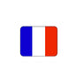 Rectangular mouse pad with rounded corners, France flag vertical stripes blue, white, red