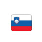 Slovenia flag square mousepad with blue-red stripes and coat of arms emblem