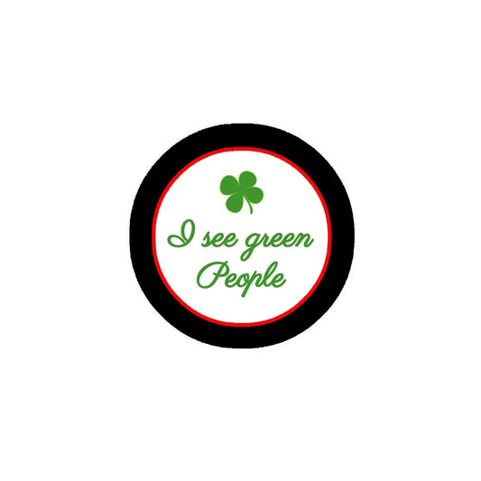I See Green People 2.25-inch Pinback Pin Back, Button Badge Default Title