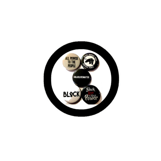 5 Black Lives Matter Pinback Badge Button Brooch 1.25 inches