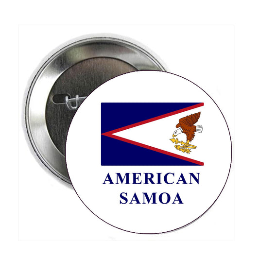 American Samoa Flag Pinback Button Pin Pinback Brooch Default Title