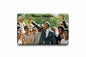 Rectangular mouse pad showing Nelson Mandela raising fist among crowd