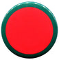 Bangladesh flag pinback button, round red center with green border, 2.25-inch