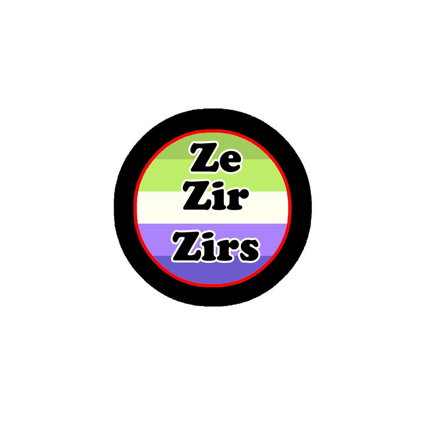 Ze Zir Pronoun 2.25" Pinback or Jackets, Backpacks, etc.
