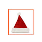 Red velvet Santa hat with white faux fur trim and pom-pom