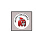 2.25-inch Santa pinback badge with red cartoon face and text MERRY CHRISTMAS!