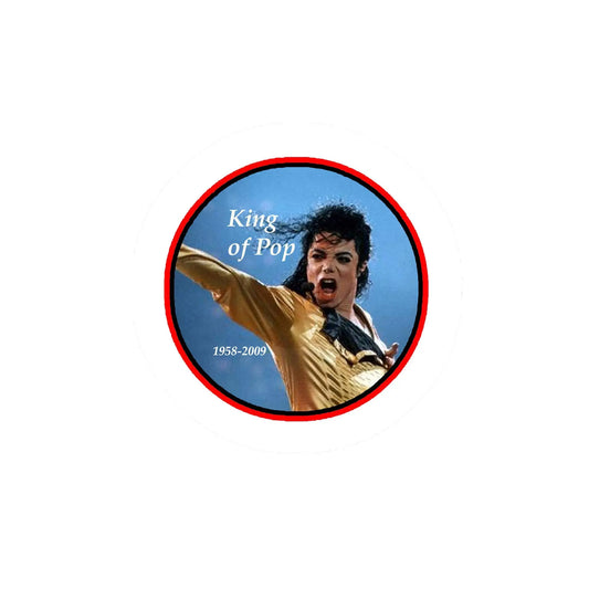 Michael King of Pop 2.25-inch Pinback blue Default Title