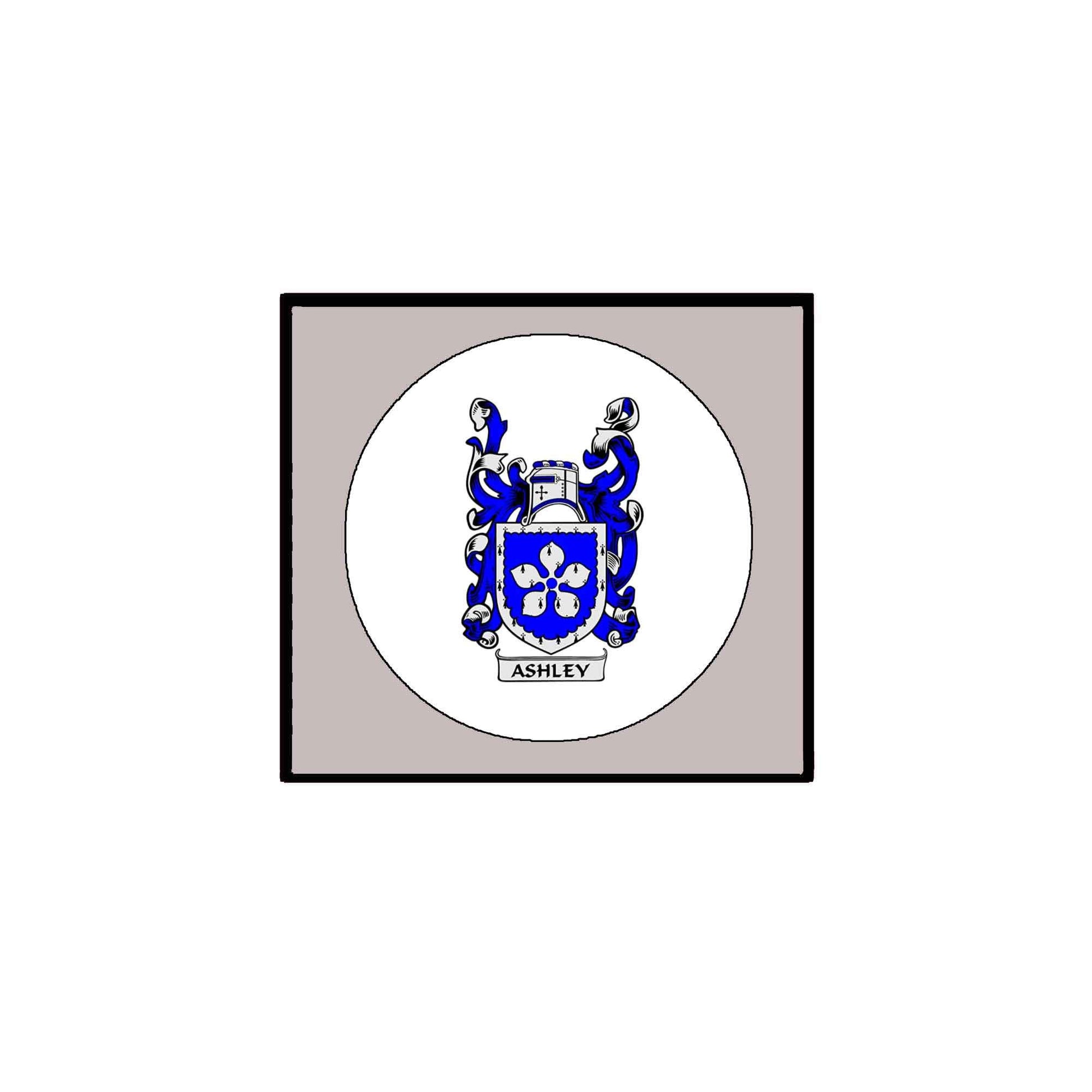 Ashley Family Crest 3-inch Coat of Arms Fridge Round Magnet Default Title