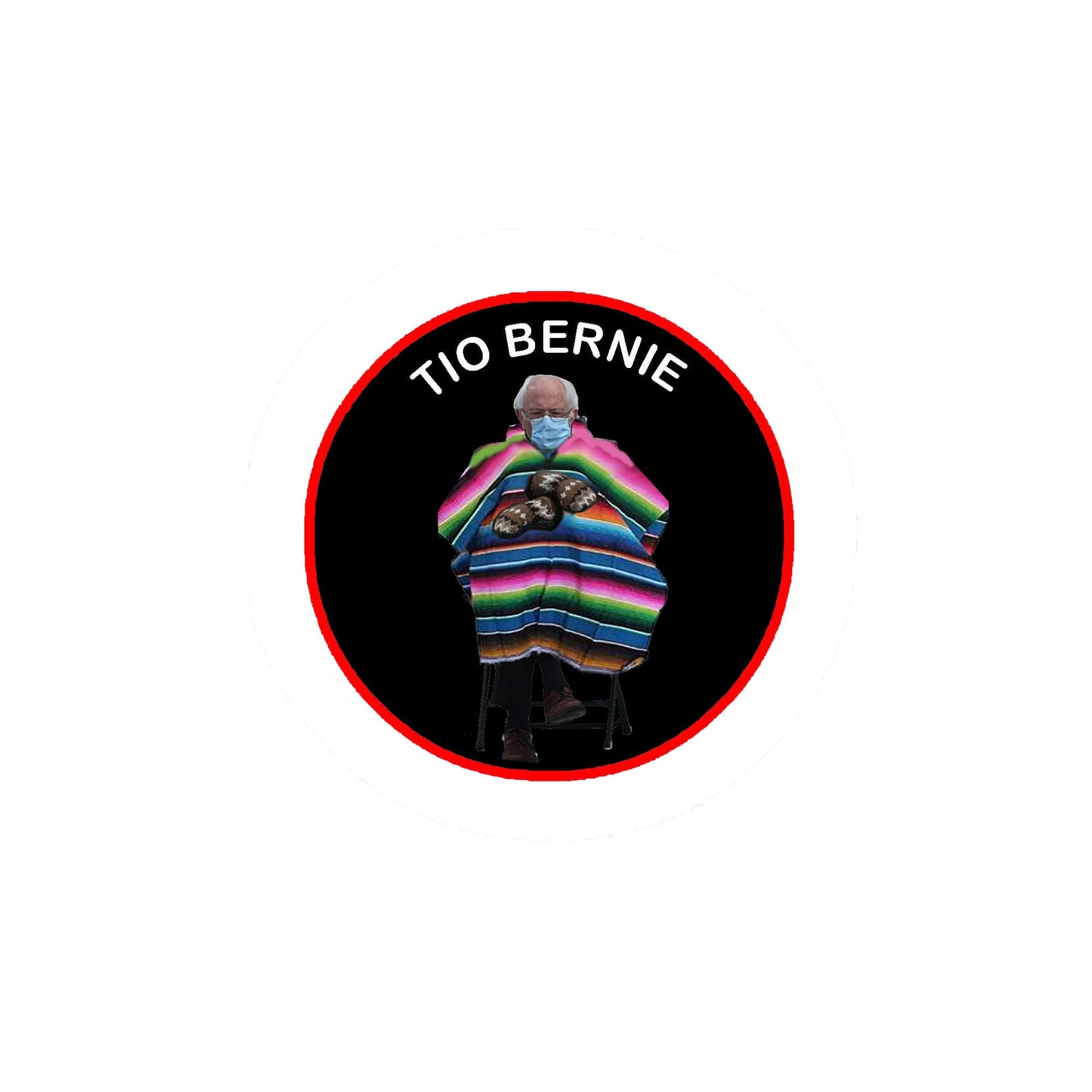 Tio Bernie Button 2.25" Pinback for Jackets, Backpacks, etc.