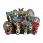 Assorted 3-inch solar dancing figurines in clear blister, colorful animal characters