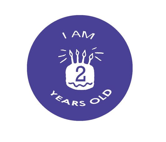 I am 2 years old 2.25-inch Pinback Button Birthday Celebration Party Default Title