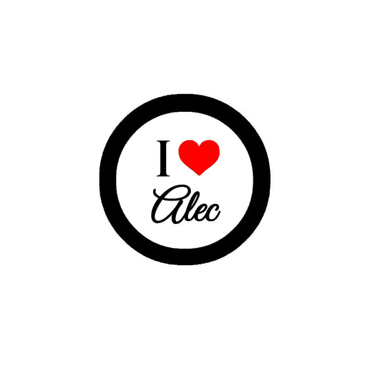 I Love Alec Pinback 2.25-inch Badge Valentine Support Default Title