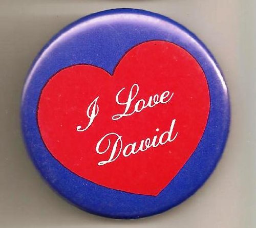 5 I Love David Pins/ Buttons/ Pinbacks/ Badges