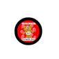 Mother's Day pinback badge, round red center with bear, hug message and “HAPPY”