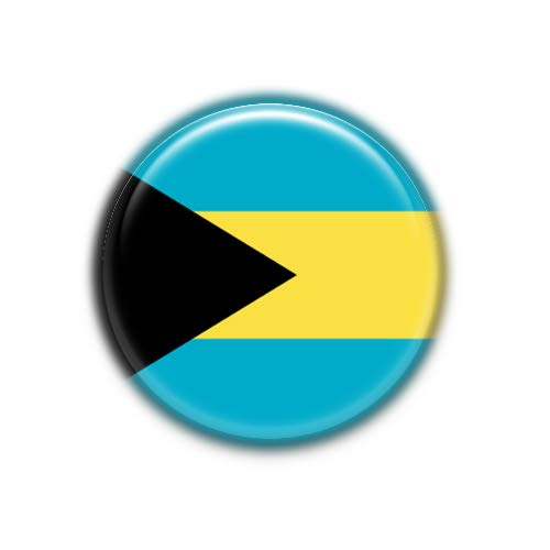 Bahamas : National Flag, Pinback Button Magnet Badge 1.50 Inch (38mm)