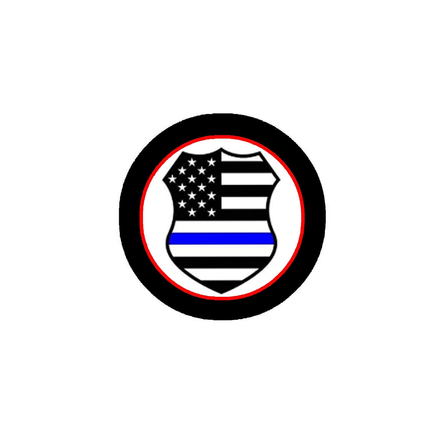 7 8 USA Blue Line Crest Lapel Pin Pinback Police Default Title