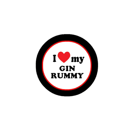 I Love my Gin Rummy Pinback 2.25-inch Default Title