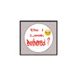 Do I look bothered? pinback badge, round white with red text and yellow smiley