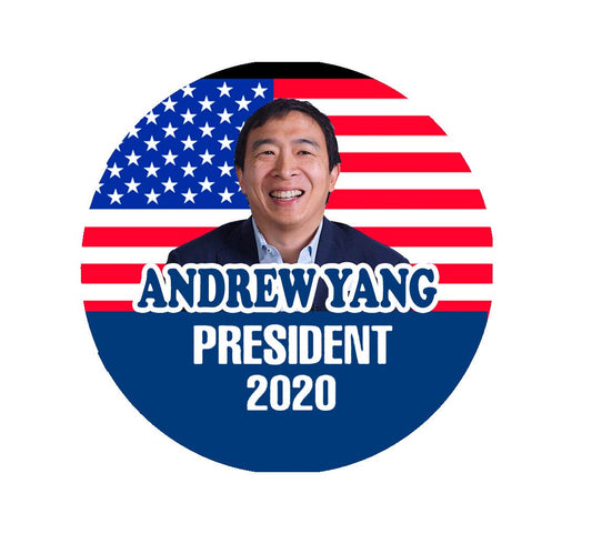 Andrew Yang for President 2020 Pinback Badge 2.25" for Jackets, Backpacks