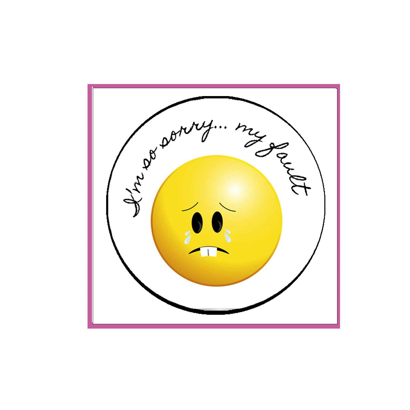 I am so sorry my fault 1.25-inch Pinback Button Default Title