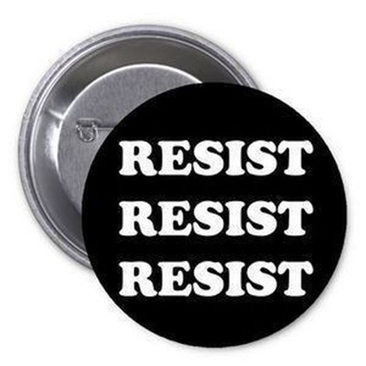 10 Pcs Resist Resist Pinback Button Pin 2.25-inch BLK Pinback Pin Button - Default Title
