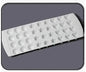 Ice cube tray with heart, star, and circle ice molds