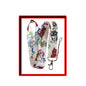 Animal-themed lanyard with white printed strap and metal keyring clip for phone