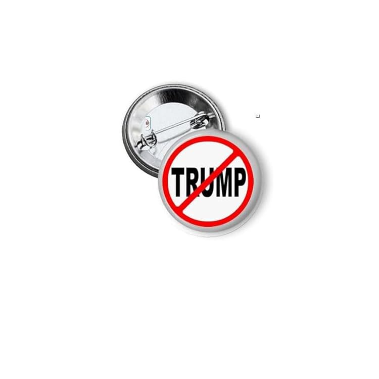 100 Pcs Mini 1.25" Political Anti Trump No Trump Pinback Button Pin Brooch for Jackets, Backpacks, Hats