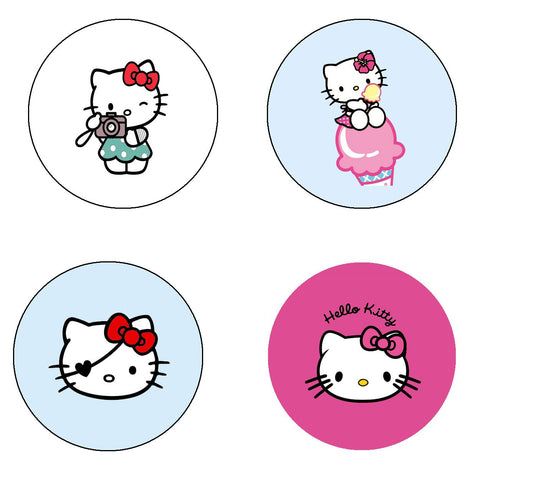 4 Pcs Little Cat Pinback Button Pin
