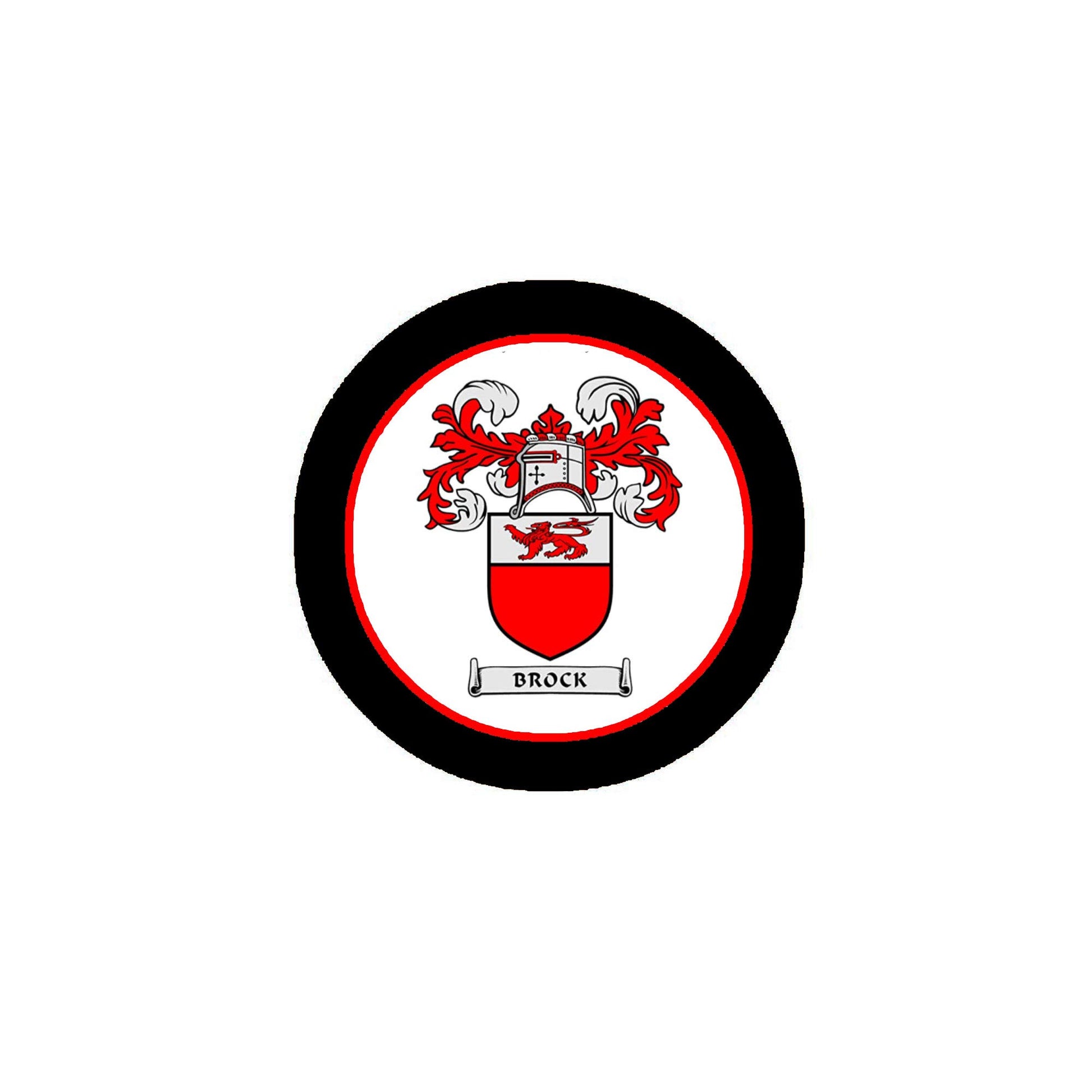 Brock Family Crest 3-inch Coat of Arms Fridge Round Magnet Default Title