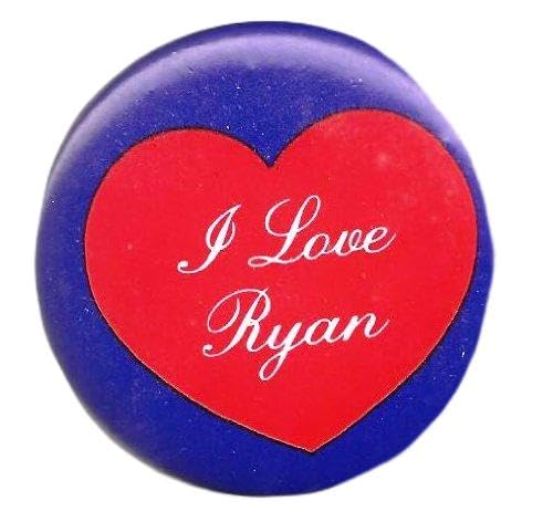 5 I Love Ryan Pin/ Button/ Pinback/ Badge