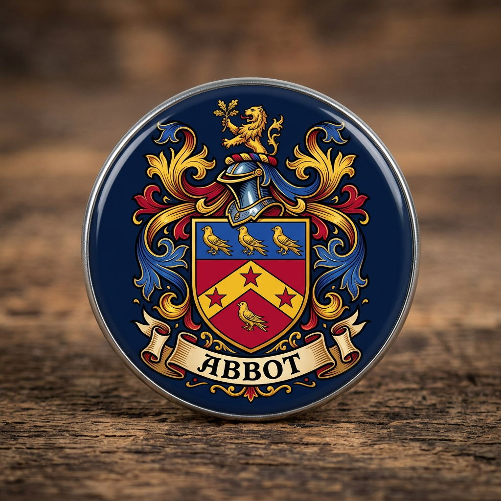 Abbot Family Crest Coat Arms Magnet 3-inch