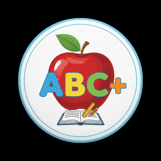 ABC+ Apple School Pinback 2.25-inch