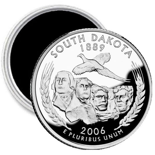 South Dakota State Quarter Mint Image Magnet 2.25"