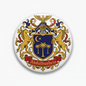 Abdulhussein Family Crest Coat of Arms Pinback 3-inch - My Pinbacks