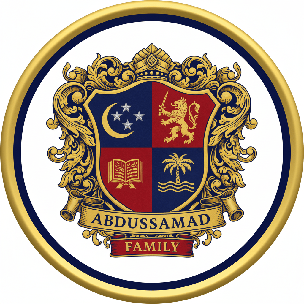 Abdussamad Family Crest Coat of Arms Pinback 3-inch - My Pinbacks