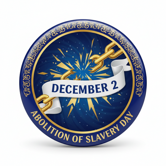 Abolition of Slavery Day (December 2) Pinback 2.25-inch