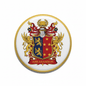 Abrahamson Family Crest Coat of Arms Pinback 3-inch - My Pinbacks