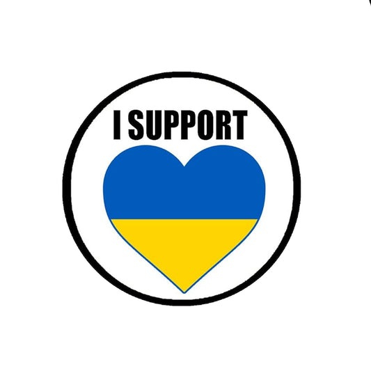 I Support Ukraine Pinback Badge 2.25-inch Default Title
