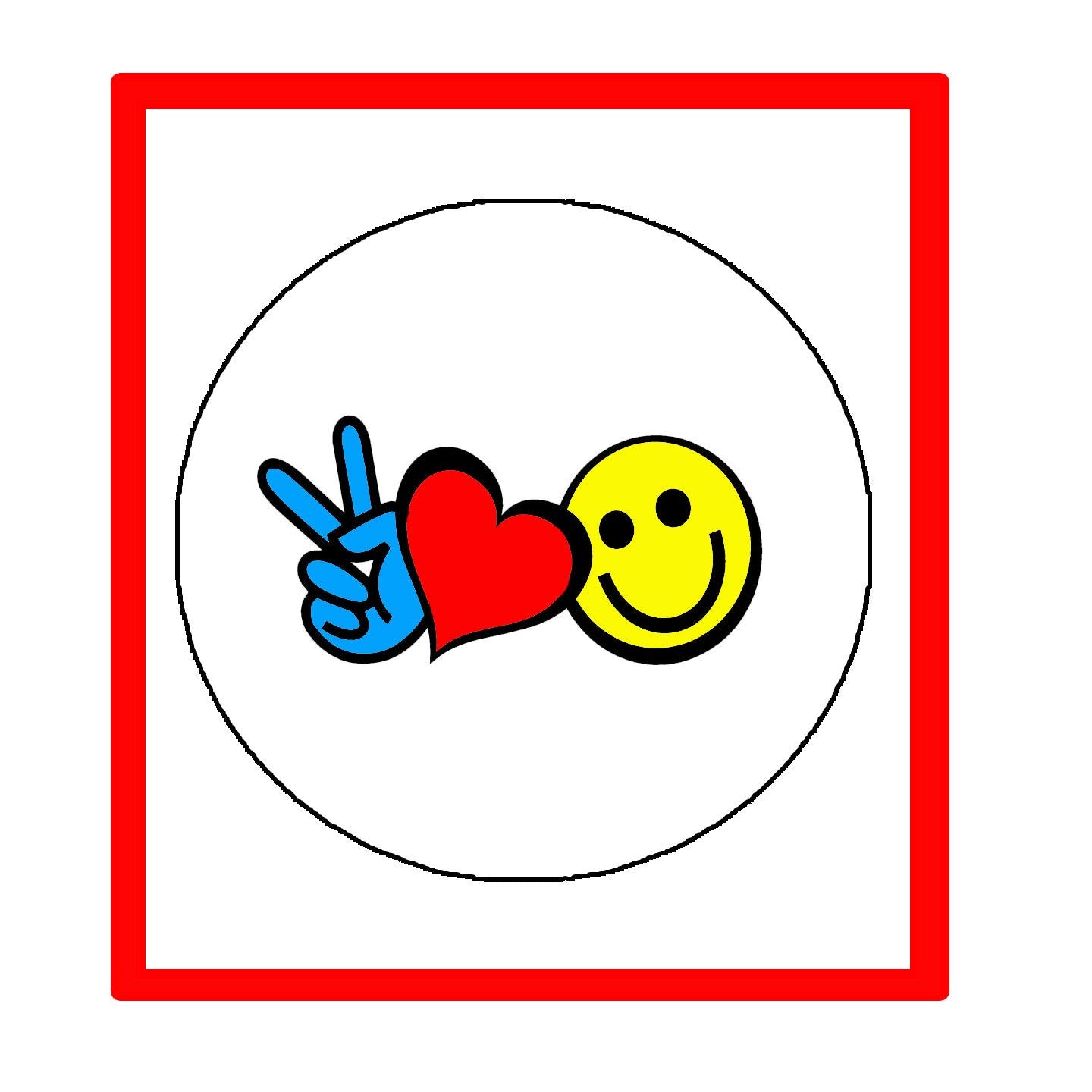 Peace Love Happiness 1.25-inch Pinback Button, backpacks Default Title