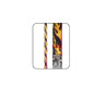 Fire-themed lanyard strap with flame graphic and vertical side stripes