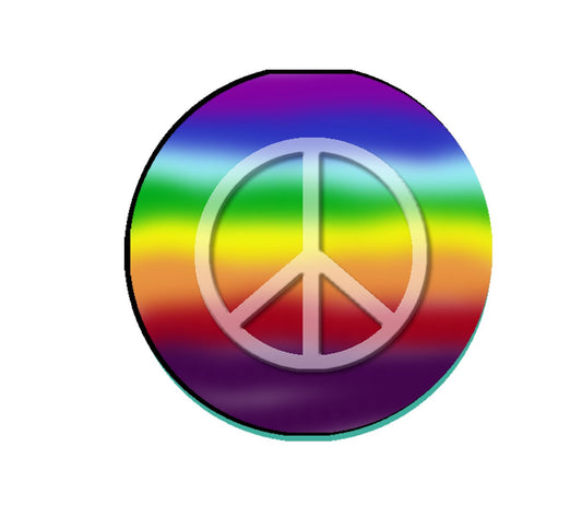 LGBT Peace and Love Pinback Button Pin Badge Default Title