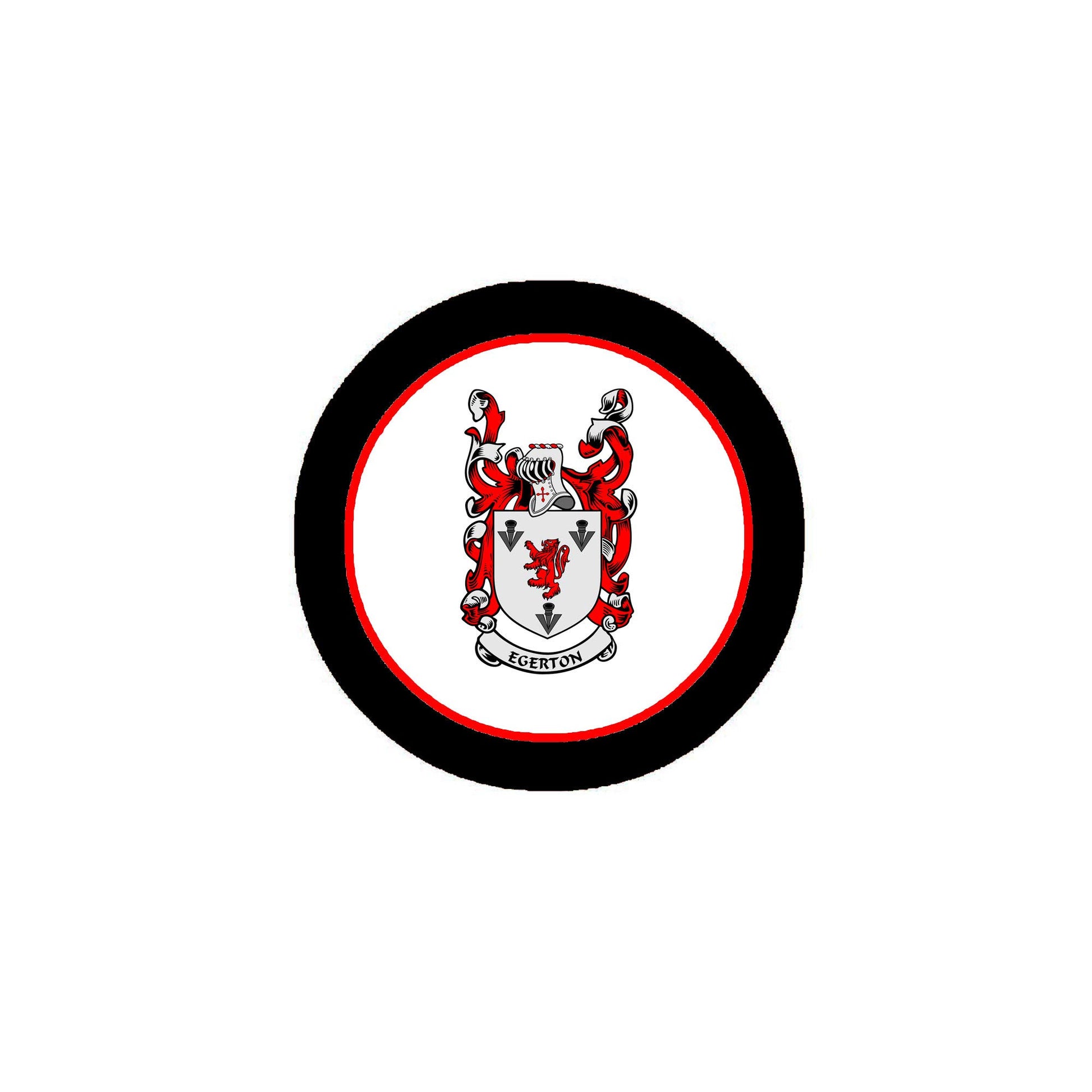 Egerton Family Crest 3-inch Coat of Arms Pinback Badge Brooch Default Title