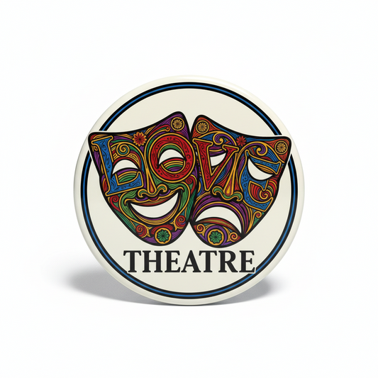 Actor Theatre Masks LOVE Pinback 2.25-inch