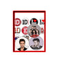 Set of 10 round pinback badges with One Direction logos and I Love designs