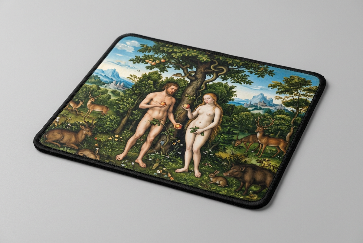 Lucas Cranach the Elder Adam and Eve in Paradise Mousepad