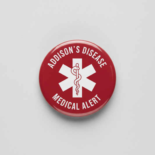 Addison's Disease Medical Alert Pinback 2.25-inch
