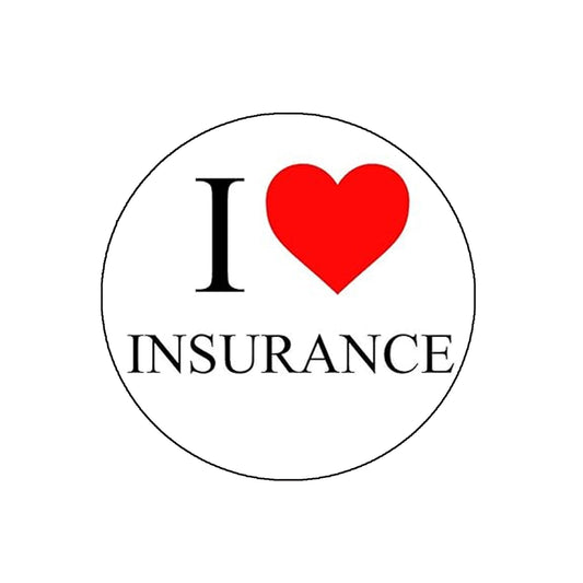 5 Pcs I Love Insurance Pinback Button Pin (1.25") Pinback for Jackets, Backpacks, small mini