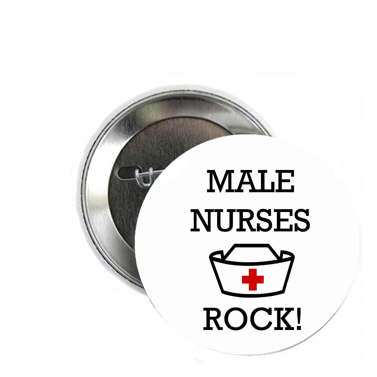 Male Nurses Rock Pinback 2.25-inch Default Title