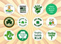 Set of 12 round Saint Patrick's Day pinback buttons with Irish sayings and icons